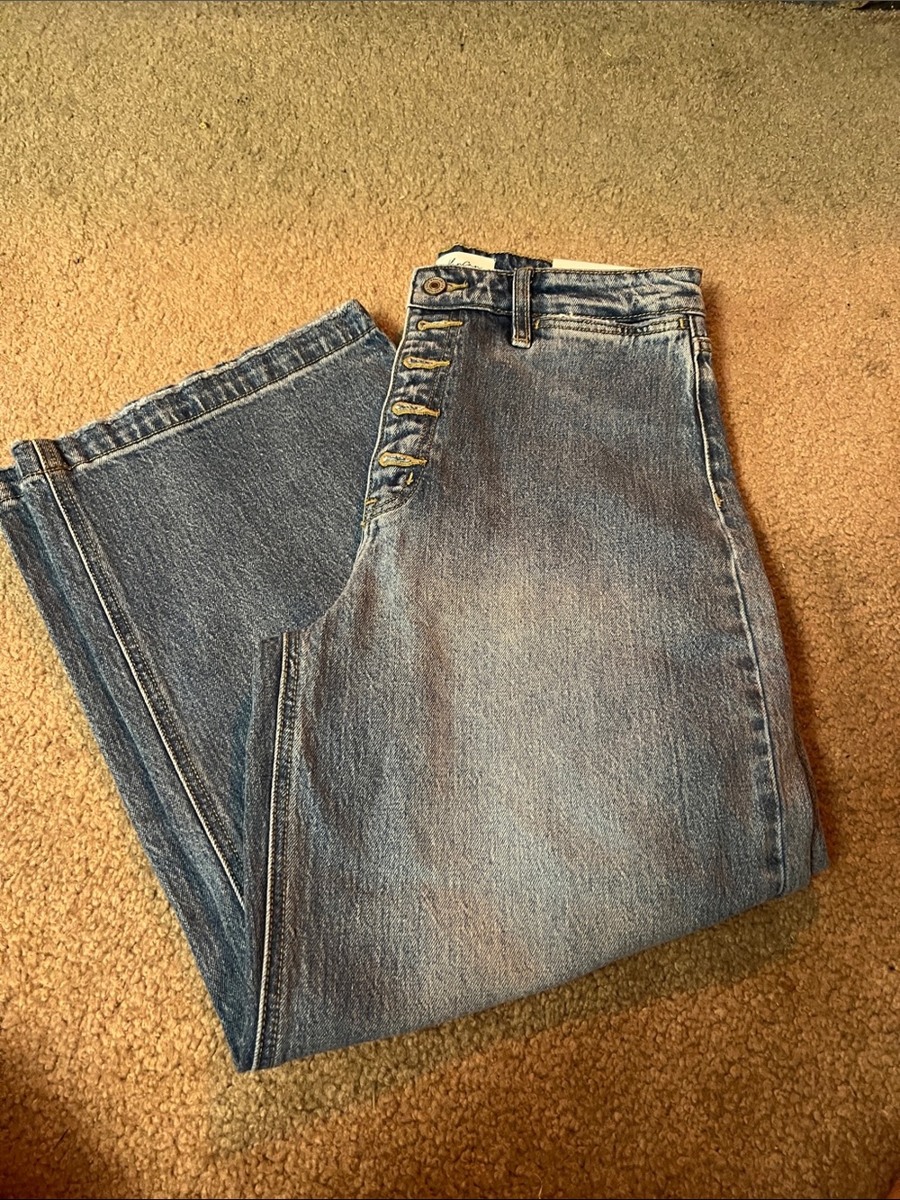 KanCan Blue High-Waist Wide Leg Jeans